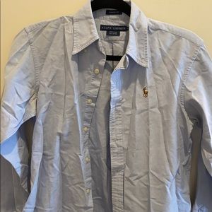 Ralph Lauren long sleeve light blue polo